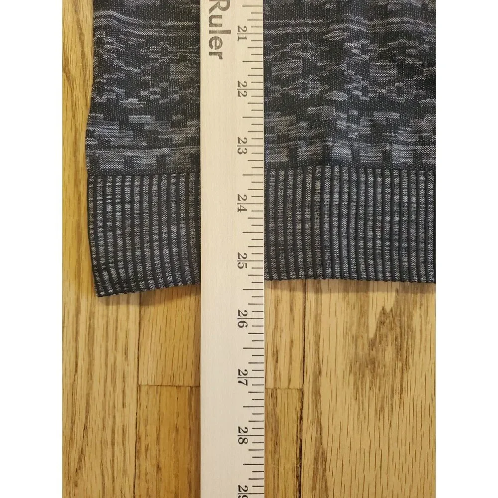 Lululemon Womens 4 Rest Less Pullover Top Heathered Black VGUC Athleisure
